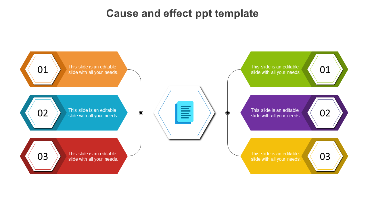 Infographics Model Cause And Effect PPT Template 